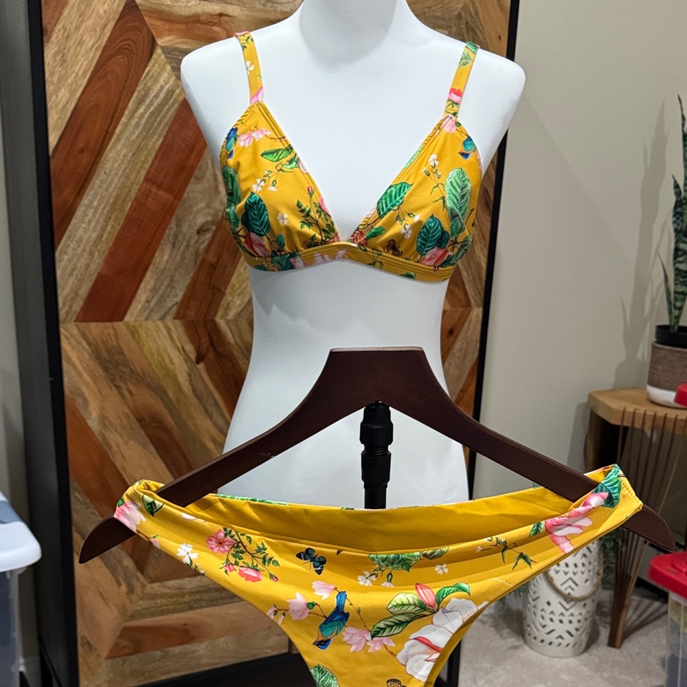 Floral Yellow Bikini Set